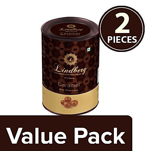 Lindberg Caramel Milk Chocolate Crispies, 2x100 g Multipack 