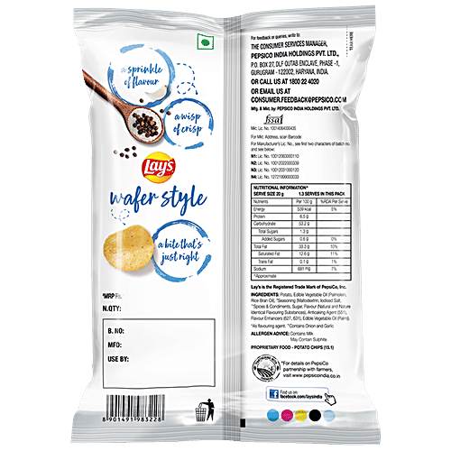 Buy Lays Wafer Style Salt With Pepper Online at Best Price of Rs 60