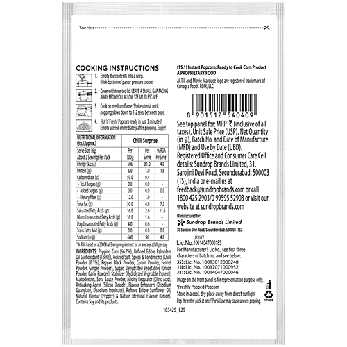 ACT II Chilli Surprise Instant Popcorn, 3x30 g (Multipack)