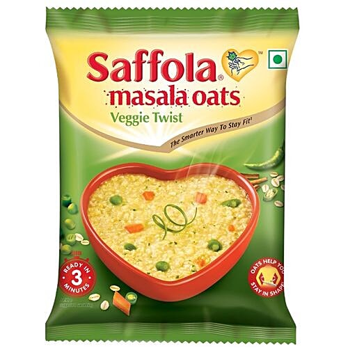 Saffola Masala Oats - Veggie Twist, 5x40 g Multipack 