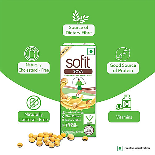Sofit  Soya Milk - Kesar Pista, 3x200 ml Multipack 
