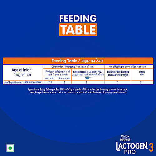 Nestle Lactogen Pro 3 Follow-Up Formula Powder - After 12 Months Up To 18 Months, 2x400 g (Multipack) With Iron, Powder, Whey Protein And Vitamin