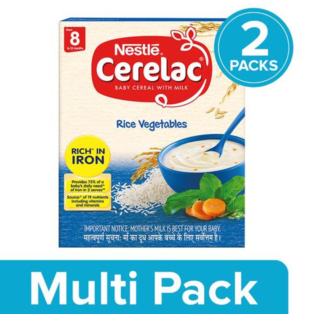 Nestle  Cerelac - Rice Vegetables, Stage 2, 2x300 g (Multipack)