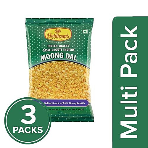 Haldiram's Namkeen - Moong Dal, 3x150 g Multipack 