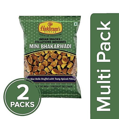 Haldirams  Namkeen - Mini Bhakarwadi, 2x200 g Multipack 