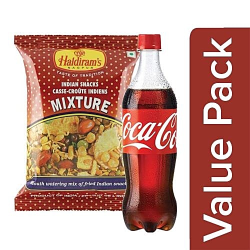Buy bb Combo Haldirams Mixture 350 gm + Coca Cola Soft Drink 750 ml