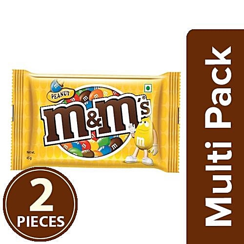 M & M'S Milk Chocolate - Peanut coated, 2x45 g  