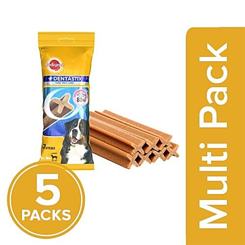 Pedigree Dentastix Dog Oral Care - Large Breed, 5x270 g (Multipack) 