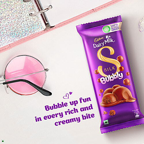 Buy Cadbury Dairy Milk Silk Bubbly Chocolate Bar 3x50 gm Online at Best