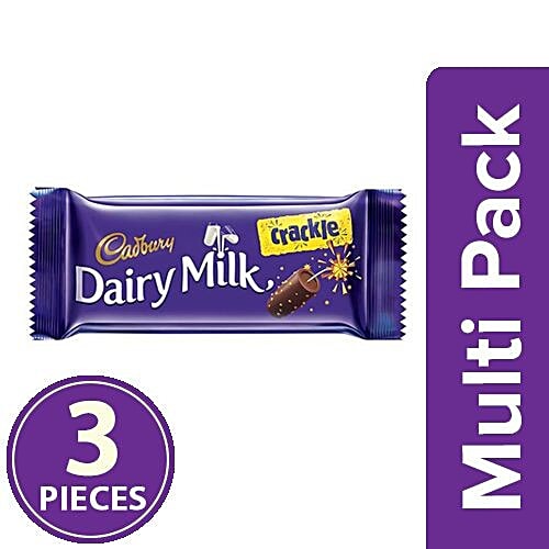 Cadbury Dairy Milk Crackle Chocolate Bar, 3x36 g (Multipack) 