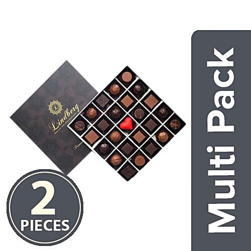 Lindberg Assorted Gift Box - Pure Belgium Chocolate Truffles, 2x270 gm 25 pcs Multipack 