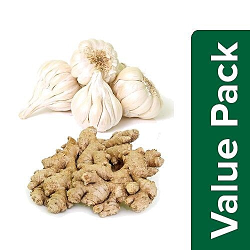 Fresho Garlic & Ginger 250 gm Each, Combo 2 Items 