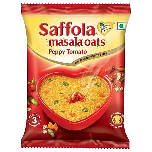 Saffola Masala Oats - Peppy Tomato, 5x40 g Multipack 