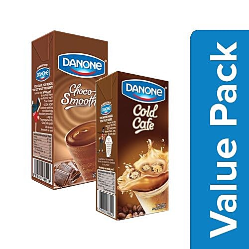 danone Choco Smoothie 180 ml + Cold Cafe 180 ml, Combo 2 Items 