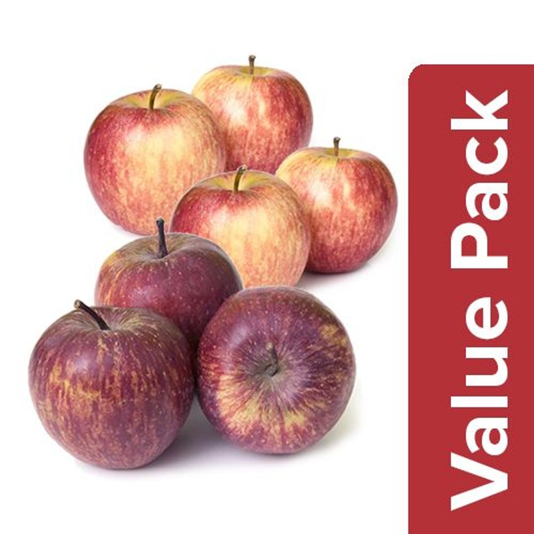 Fresho Apple - Red Delicious, Organically Grown 4 pcs + Apple - Royal Gala 4 pcs, Combo 2 Items