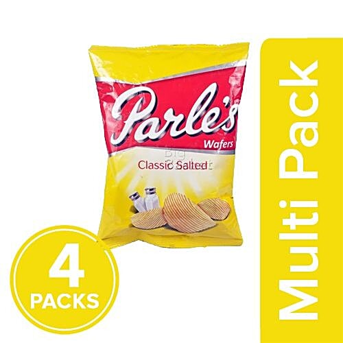 Parle Potato Crisps - Classic Salted, 4x80 g (Multipack) 