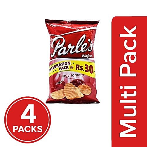 Parle Chips - Tangy Tomato, 4x85 g (Multipack) 