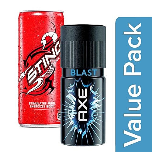 Buy bb Combo Sting Energy Drink 250 ml + Axe Blast Deodorant 150 ml