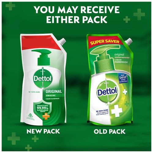 Dettol Dettol Liquid Handwash Refill - Original Hand Wash  Germ defence Formula | 10x Better Germ Protection, 675 ml (Pack of 3 - 675ml each) 