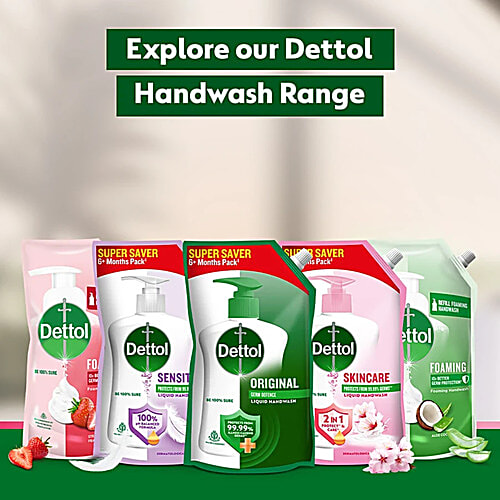 Dettol Liquid Handwash Refill - Skincare Moisturizing Hand Wash Antibacterial Formula | 10x Better Germ Protection, 675 ml (Pack of 2 - 675ml each) 