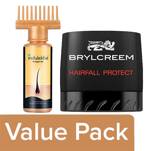 Buy Bb Combo Indulekha Bhringa Hair Oil 100Ml Brylcreem Hair Styling Cream  75G Combo Online at the Best Price of Rs 1034 - bigbasket