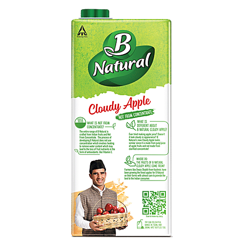 B Natural Juice - Apple Awe, 2x1 L Multipack 