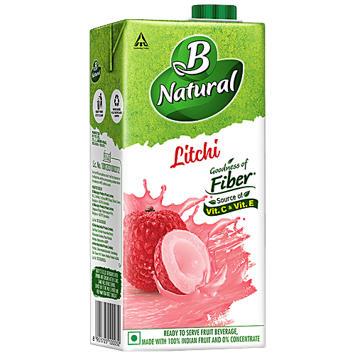 Buy B Natural Litchi Juice Made With 100 Indian Fruit & 0