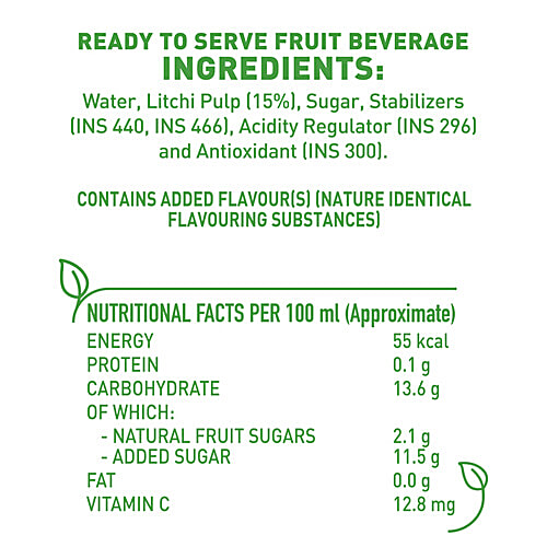 B Natural Juice - Litchi Luscious, 2x1 L Multipack 