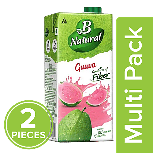 B Natural Juice - Guava Gush, 2x1 L Multipack 