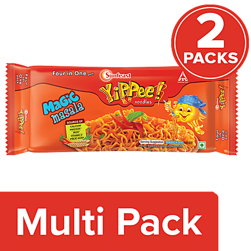Buy Sunfeast Yippee Noodles Magic Masala 2x240 gm Online at Best