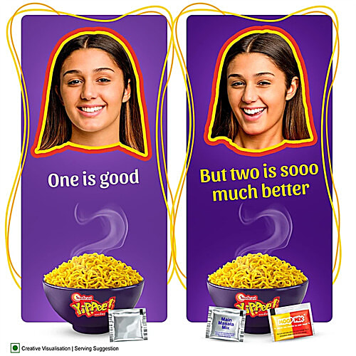 Sunfeast YiPPee! Mood Masala Instant Noodles, 2x260 g (Pack of 2)
