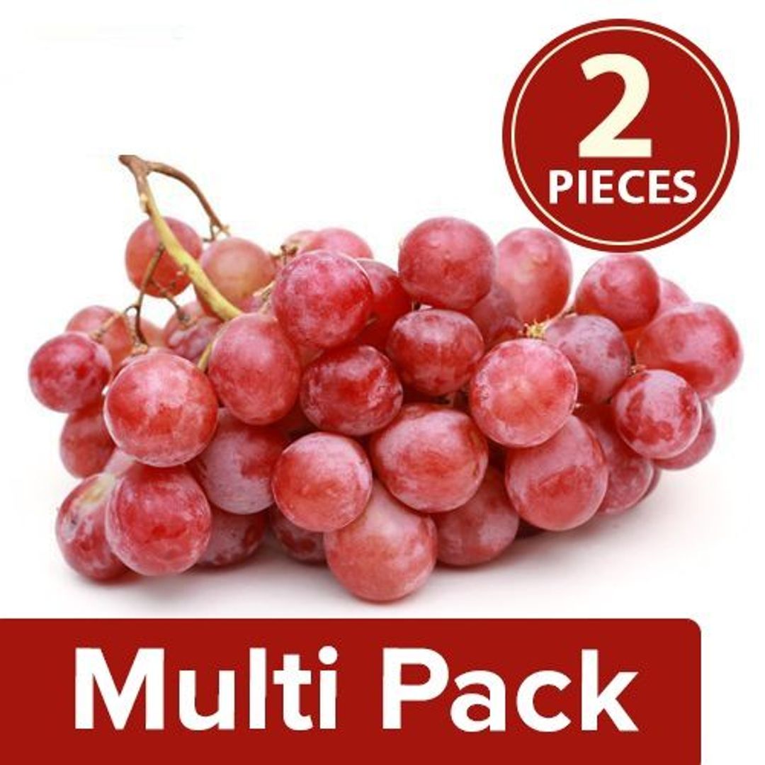 Fresho Grapes - Red Globe, 2x250 g Multipack
