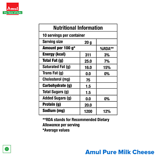 Buy Amul Cheese Slices Rich In Protein, Wholesome, No Added Sugar