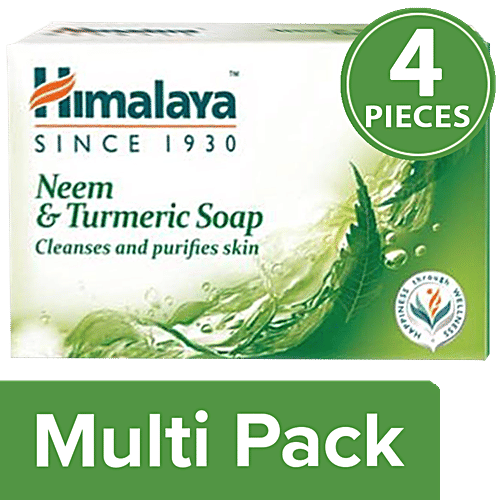 Himalaya Bathing Soap - Neem & Turmeric, 4x125 g Multipack 