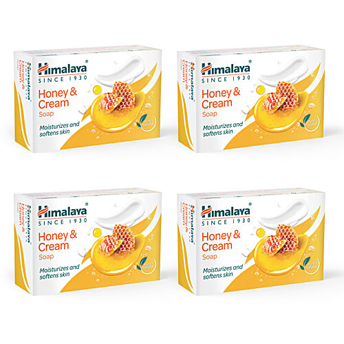 Himalaya Bathing Soap - Honey & Cream, 4x75 g Multipack 