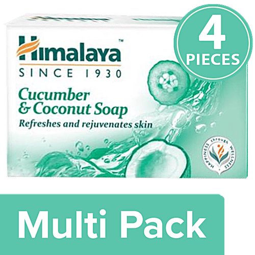 Himalaya Bathing Soap - Cucumber & Coconut, 4x125 g Multipack 