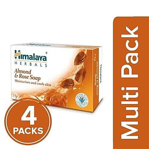 Himalaya Bathing Soap - Almond & Rose, 4x75 g Multipack 