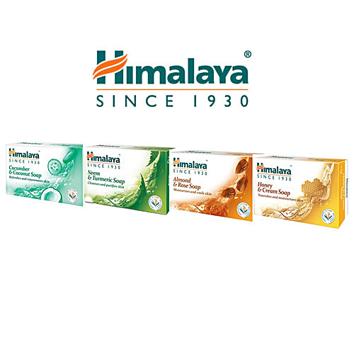 Himalaya Bathing Soap - Almond & Rose, 4x125 g Multipack 