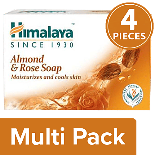 Himalaya Bathing Soap - Almond & Rose, 4x125 g Multipack 