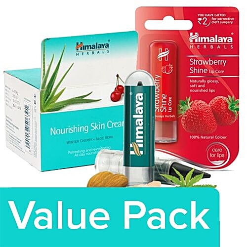 Buy Himalaya Kajal 2.7 gm + Lip Care Strawberry Shine 4.5 gm