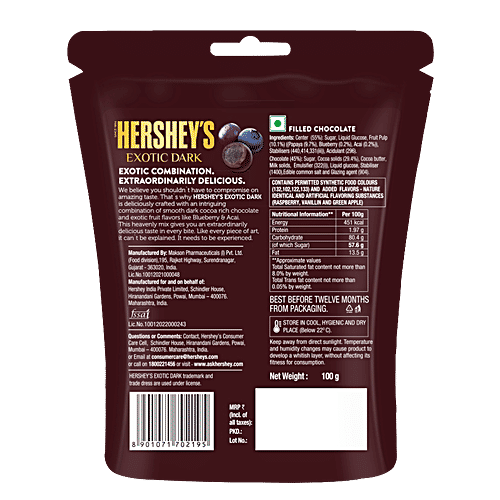 Brookside Flavored Center Chocolate - Blueberry & Acai, 2x100 g Multipack 