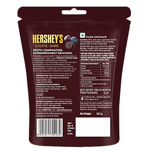 Brookside Flavored Center Chocolate - Blueberry & Acai, 3x33.3 g Multipack 