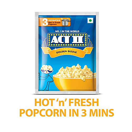 ACT II Instant Popcorn - Golden Sizzle, 3x60 g Multipack 