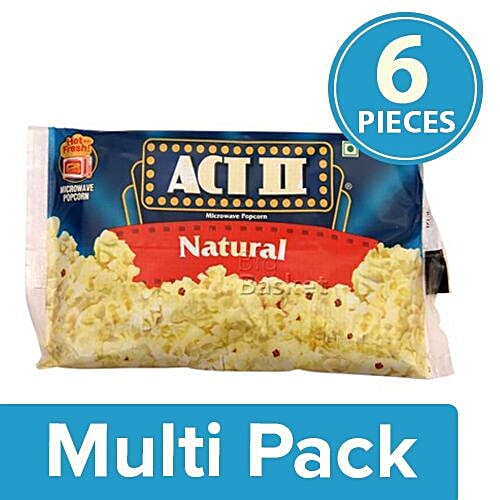 ACT II Microwave Popcorn - Natural, 6x99 g Multipack 