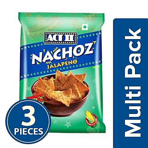 ACT II Crispy N Crunchy - Nachoz Jalapeno, 3x60 g Multipack 