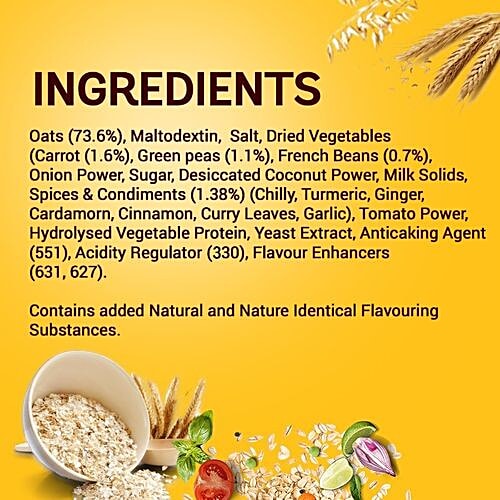 Saffola Masala Oats - Veggie Twist, 10x40 g Multipack 