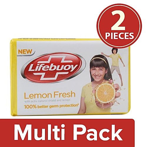 Lifebuoy Soap Bar - Lemon Fresh, 2x56 g Multipack 