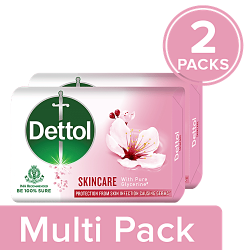 Buy Dettol Bathing Soap Skincare 2x125 gm (Multipack) Online at Best