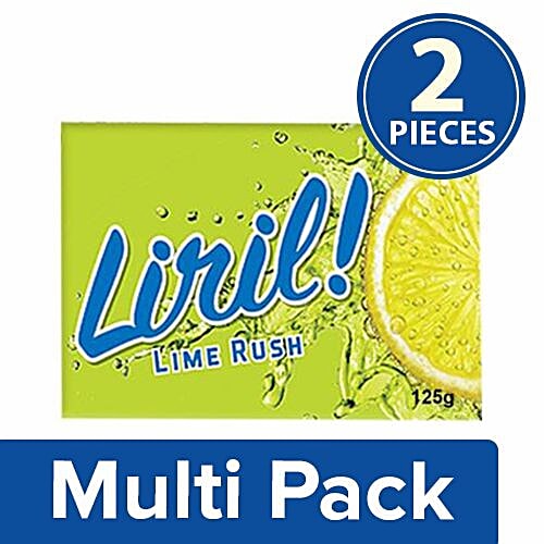 Liril Soap Bar - Lime Rush, 2x125 g Multipack 