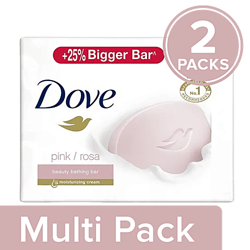 Dove Pink/Rosa Beauty Bathing Bar (Pack of 6), 2x100 g (Multipack)